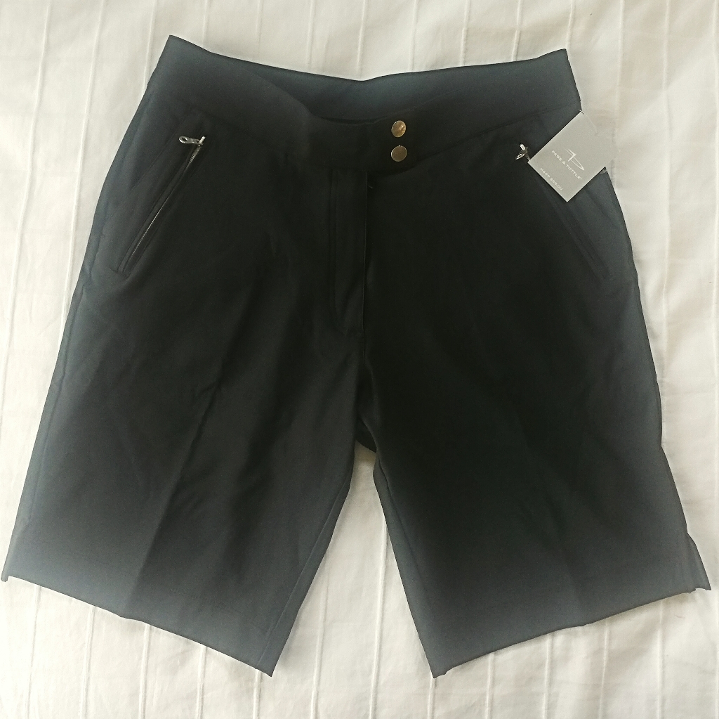 Nwt Page & Tuttle Ladies Black Shorts Golf